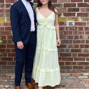 Free People Light Yellow Summer Dress